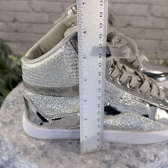 Pastry PopTart Silver Glitter Fashion High Top Dance Sneakers WMS 7.5M✨VGUC✨ - Picture 13 of 14